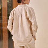 Isla Linen Relaxed Fit Shirt in Sand