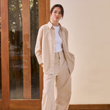 Isla Linen Relaxed Fit Shirt in Sand