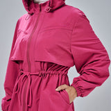 Megan Trench Windbreaker in Magenta