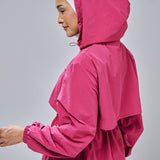 Megan Trench Windbreaker in Magenta