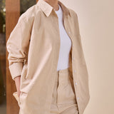 Isla Linen Relaxed Fit Shirt in Sand