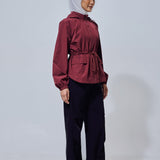 Ruby Pleated Track Pants in Black