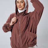 Noelle Batwing Windbreaker in Rose Gold