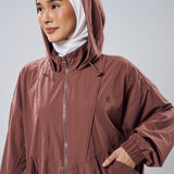 Noelle Batwing Windbreaker in Rose Gold