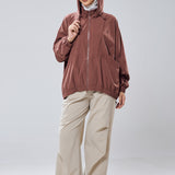 Noelle Batwing Windbreaker in Rose Gold