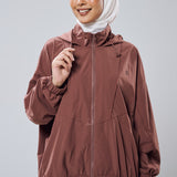 Noelle Batwing Windbreaker in Rose Gold