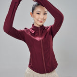 Ella Fitted Top in Burgundy