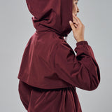 Megan Trench Windbreaker in Burgundy