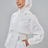 Megan Trench Windbreaker in White