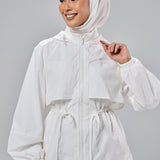 Megan Trench Windbreaker in White