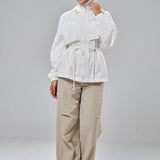 Megan Trench Windbreaker in White