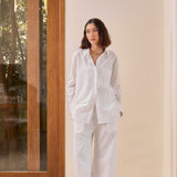 Isla Linen Relaxed Fit Shirt in Off-white