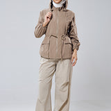 Neo Windbreaker Top in Brown