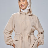 Neo Windbreaker Top in Khaki