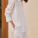 Isla Linen Relaxed Fit Shirt in Off-white