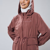 Neo Windbreaker Top in Rose Gold