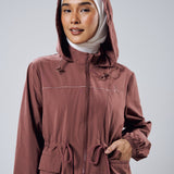 Neo Windbreaker Top in Rose Gold