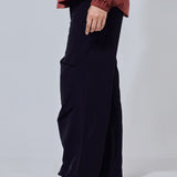 Ruby Pleated Track Pants in Black