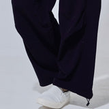 Ruby Pleated Track Pants in Black