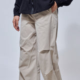 Ruby Pleated Track Pants in Khaki