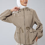 Neo Windbreaker Top in Sage Green