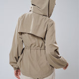 Neo Windbreaker Top in Sage Green