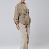 Neo Windbreaker Top in Sage Green