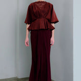 Nikita Kurung in Burgundy