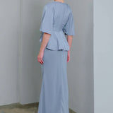 Nikita Kurung in Ethereal Grey