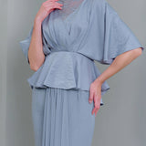 Nikita Kurung in Ethereal Grey