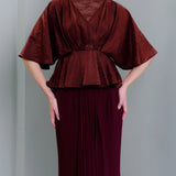 Nikita Kurung in Burgundy