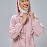 Megan Trench Windbreaker in Dusty Pink