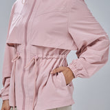 Megan Trench Windbreaker in Dusty Pink