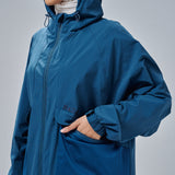 Thara Boxy Windbreaker in Teal Blue