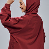 Thara Boxy Windbreaker in Maroon