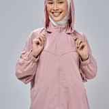 Clara Relaxed Fit Windbreaker in Dusty Pink