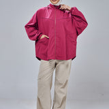 Clara Relaxed Fit Windbreaker in Magenta