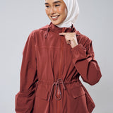 Neo Windbreaker Top in Terracota