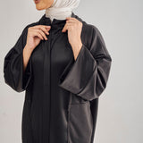 Naomi Hoodie Dress in Black