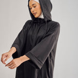 Naomi Hoodie Dress in Black