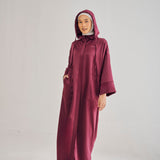 Naomi Hoodie Dress in Plum