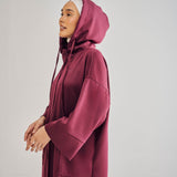 Naomi Hoodie Dress in Plum