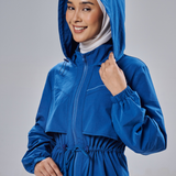 Megan Trench Windbreaker in Ocean Blue
