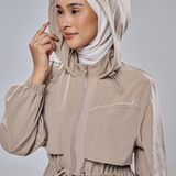 Megan Trench Windbreaker in Light Brown