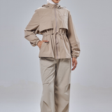 Megan Trench Windbreaker in Light Brown