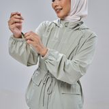 Neo Windbreaker Top in Mint Green