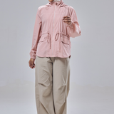 Neo Windbreaker Top in Light Pink