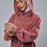 Neo Windbreaker Top in Pink Rose