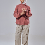 Neo Windbreaker Top in Pink Rose