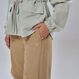 Ruby Pleated Track Pants in Brown